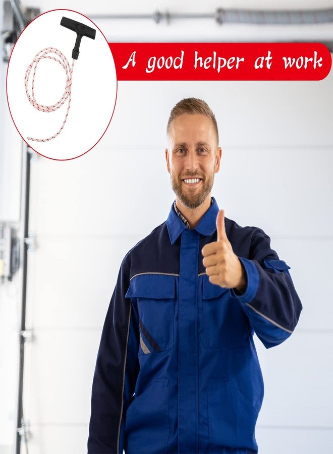 اودين حبل سحب طوارئ لفتح باب المرآب من أودين، 3 قطع، مع مقبض، حبل بدء تشغيل بطول متر واحد، وحبل سحب سلم العلية لفتح باب المرآب. - Image 5